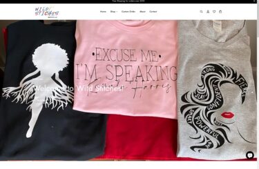 Wild Stitches <br/> Shopify Website Design